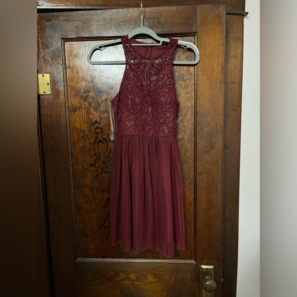 Burgundy purple dress. Size 5.
